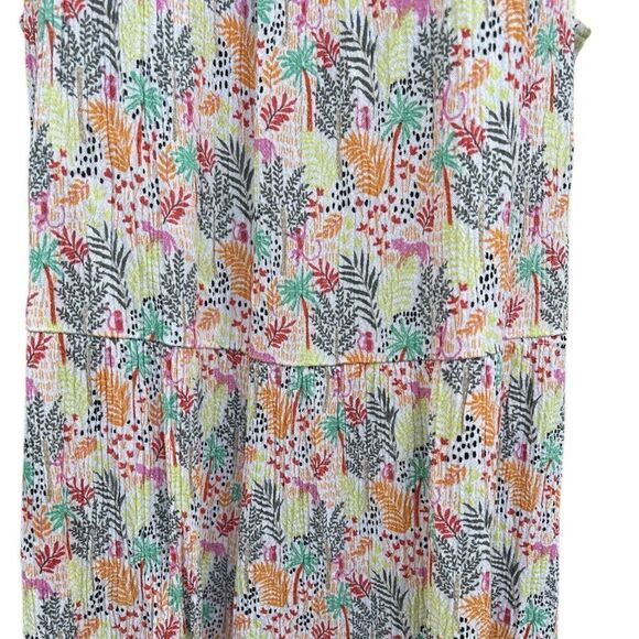 LOFT XL Floral pattern, mock turtleneck Super  cute Size XL key hole bottom back - Picture 4 of 8